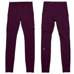 Lululemon Speed Up Tight Full-On Luxtreme 28” In Garnet Sz 4